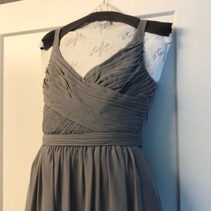 Grey cocktail / bridesmaid dress